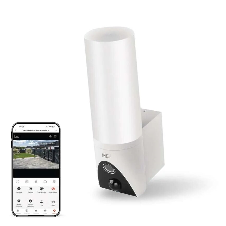 LED Pametna vanjska kamera sa svjetlom GoSmart LED/12W/230V IP65 Wi-Fi Tuya bijela