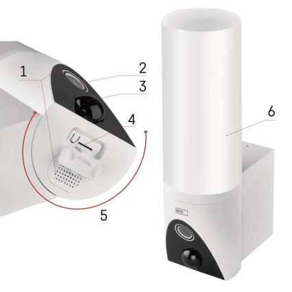LED Pametna vanjska kamera sa svjetlom GoSmart LED/12W/230V IP65 Wi-Fi Tuya bijela