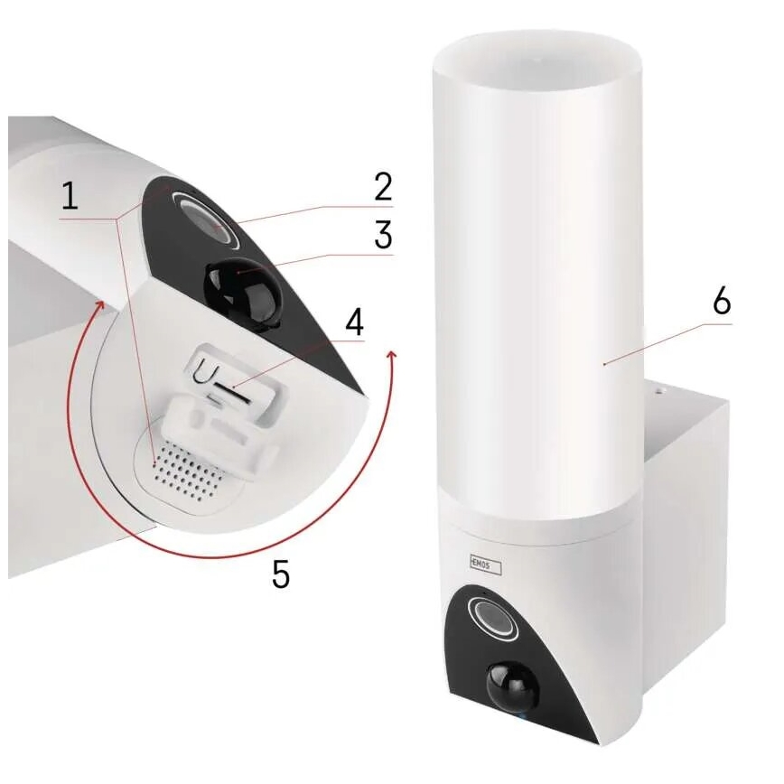 LED Pametna vanjska kamera sa svjetlom GoSmart LED/12W/230V IP65 Wi-Fi Tuya bijela