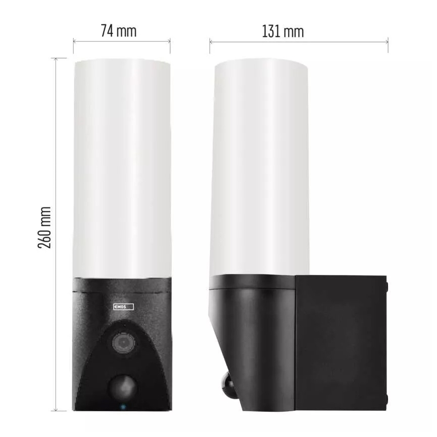 LED Pametna vanjska kamera sa svjetlom GoSmart LED/12W/230V 3200K IP65 Wi-Fi Tuya crna