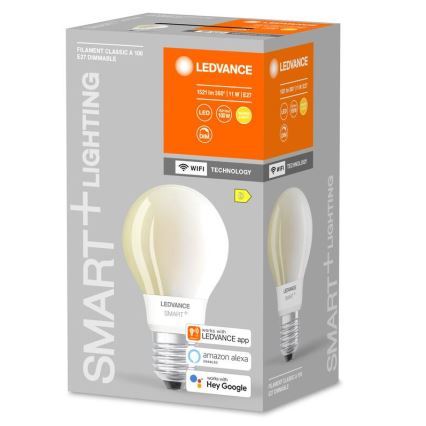 LED Smart+ filamentna žarulja s prigušivanjem E27/11W/230V 2700K Wi-Fi - Ledvance