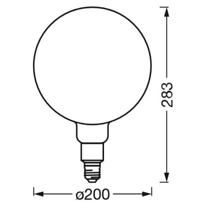 LED Smart žarulja s prigušivanjem SMART+ GLOBE G200 E27/6W/230V 2500K Wi-Fi - Ledvance