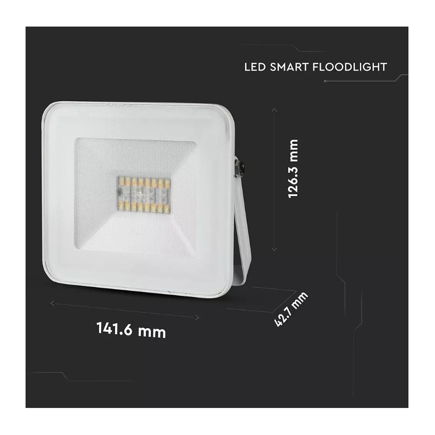 LED Pametni prigušivi RGB reflektor LED/20W/230V IP65 bijela