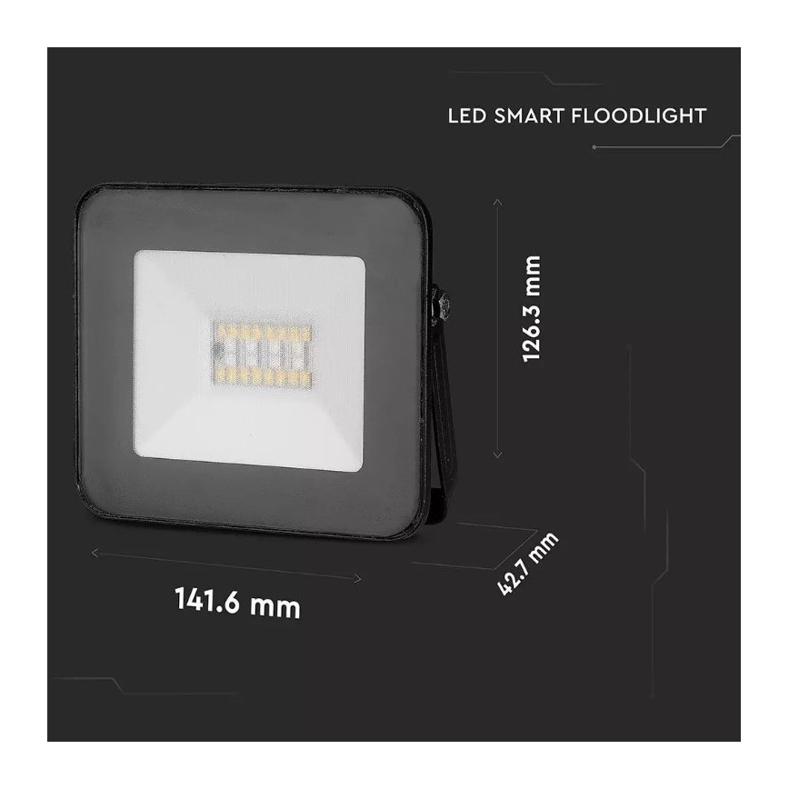 LED Pametni prigušivi RGB reflektor LED/20W/230V IP65 crna