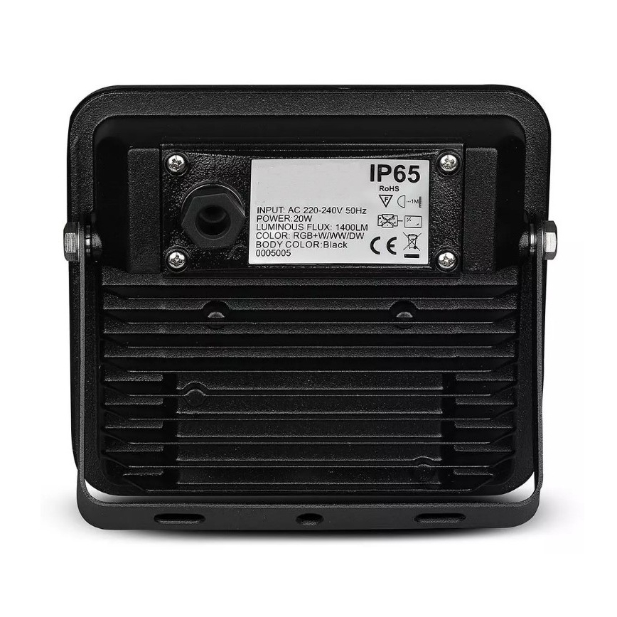 LED Pametni prigušivi RGB reflektor LED/20W/230V IP65 crna