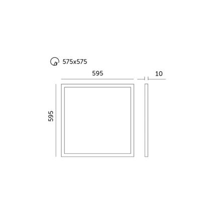 LED Ugradbeni panel BALIS LED/40W/230V 4000K 59,5x59,5 cm