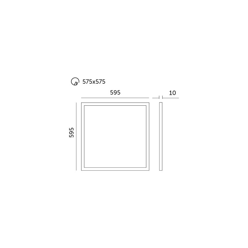 LED Ugradbeni panel BALIS LED/40W/230V 4000K 59,5x59,5 cm