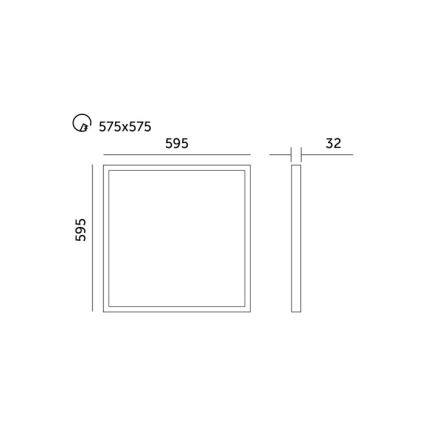 LED Dimabilni ugradbeni panel CAPRI LED/25/36/40W/230V 3000/4000/5700K IP44 60x60 cm