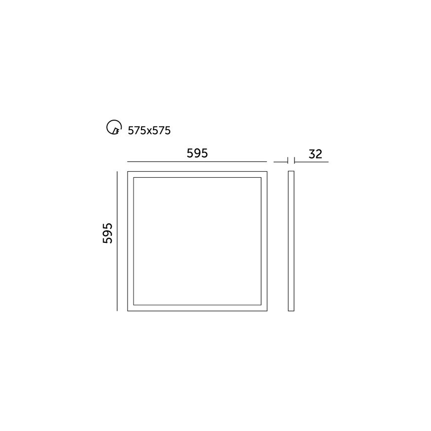 LED panel za spušteni strop DAVRO LED/40W/230V 4000K UGR19 59,5x59,5 cm bijela
