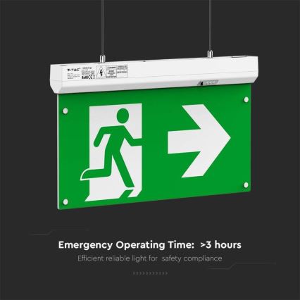 LED Panik svjetiljka EMERGENCY EXIT LED/2,5W/230V 4u1 6000K