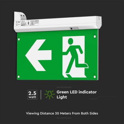 LED Panik svjetiljka EMERGENCY EXIT LED/2,5W/230V 4u1 6000K