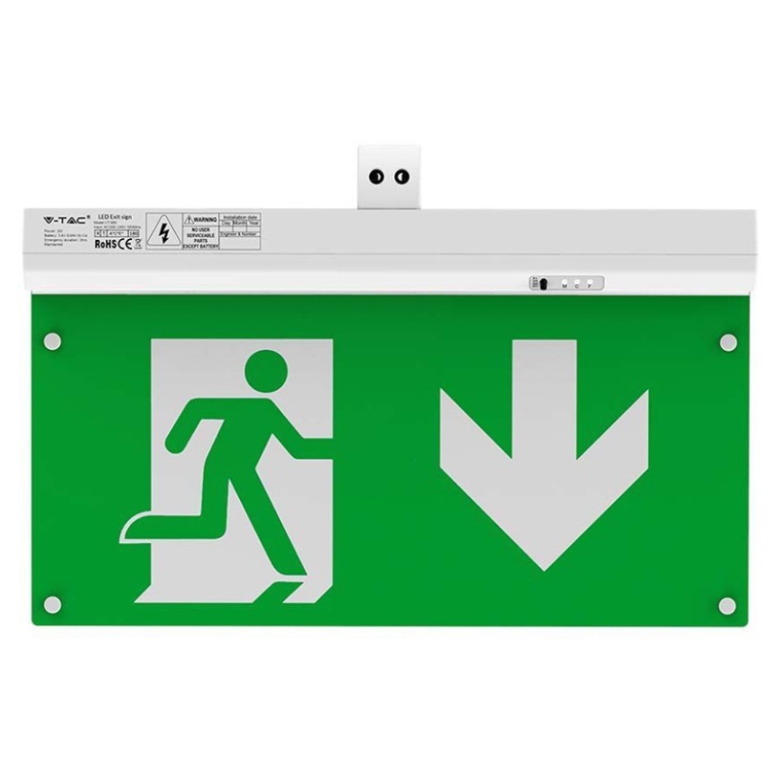 LED Panik svjetiljka EMERGENCY EXIT LED/2,5W/230V 4u1 6000K