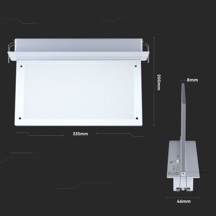 LED Panik svjetiljka EMERGENCY EXIT SAMSUNG CHIP LED/2W/230V 6000K