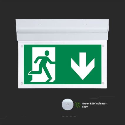 LED Panik svjetiljka EMERGENCY EXIT SAMSUNG CHIP LED/2W/230V 6000K