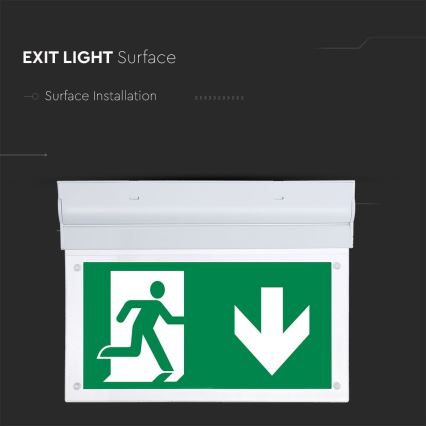 LED Panik svjetiljka EMERGENCY EXIT SAMSUNG CHIP LED/2W/230V 6000K