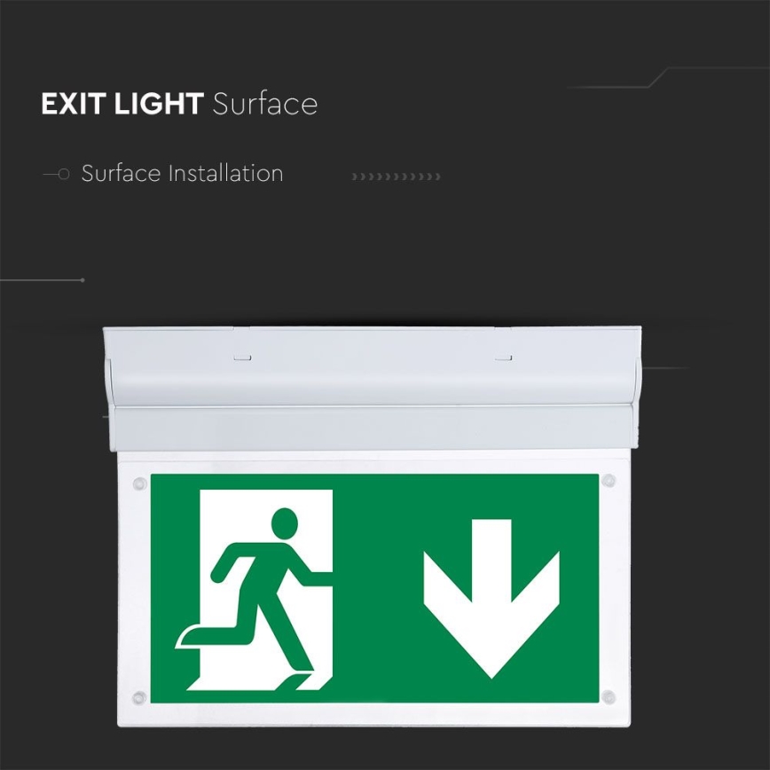 LED Panik svjetiljka EMERGENCY EXIT SAMSUNG CHIP LED/2W/230V 6000K