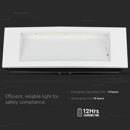 LED Panik svjetiljka EMERGENCY EXIT SAMSUNG CHIP LED/3,8W/230V 6000K