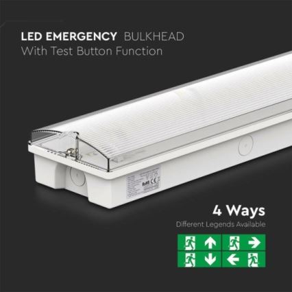 LED Panik svjetiljka EMERGENCY EXIT LED/3W/230V 6400K IP65