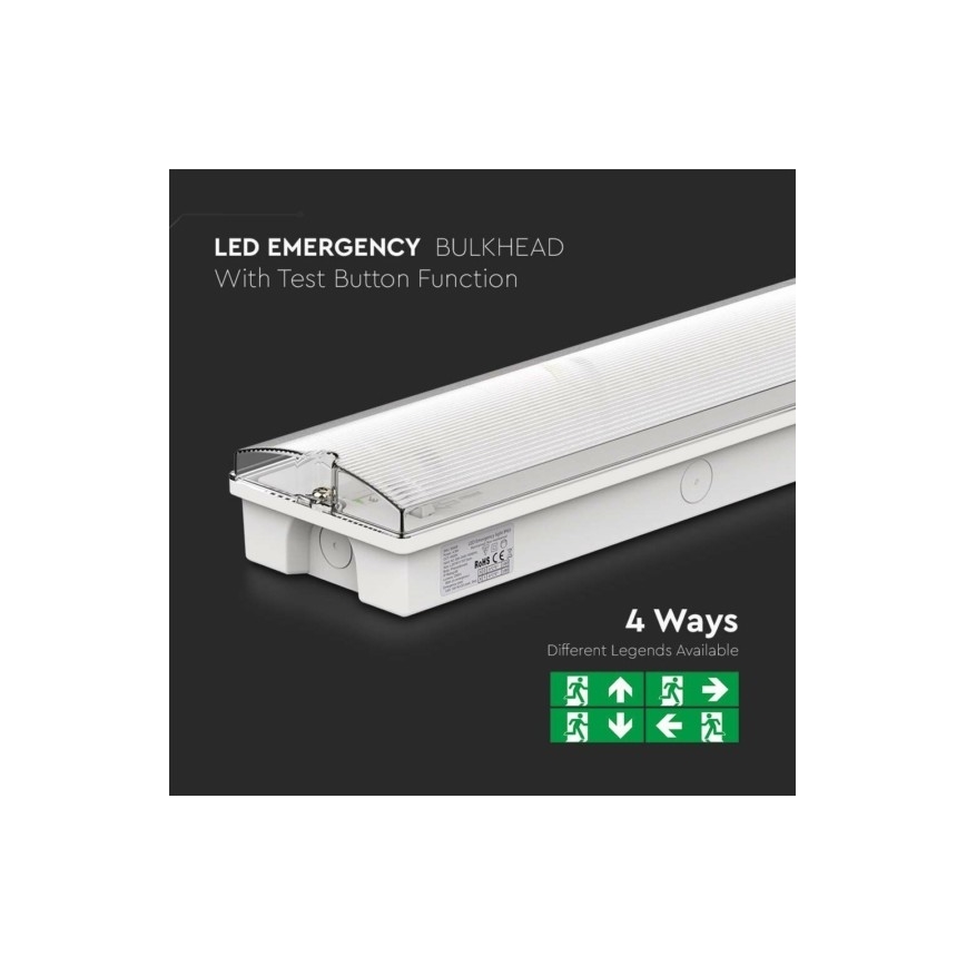 LED Panik svjetiljka EMERGENCY EXIT LED/3W/230V 6400K IP65