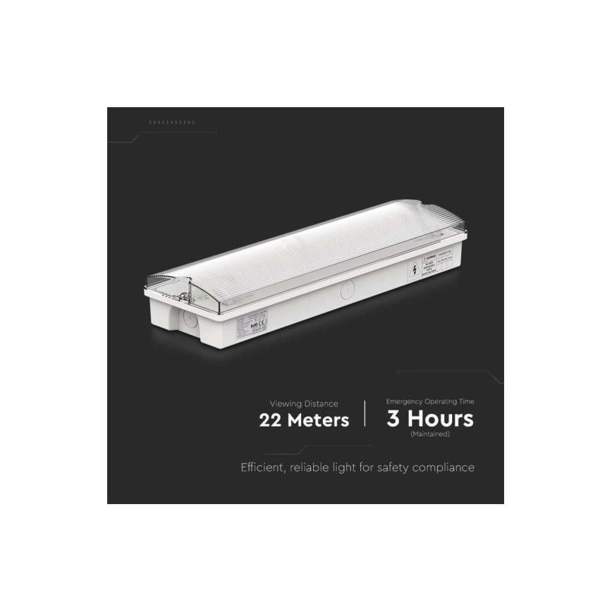 LED Panik svjetiljka EMERGENCY EXIT LED/3W/230V 6400K IP65