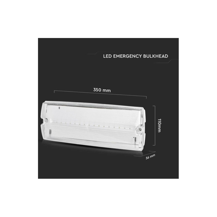 LED Panik svjetiljka EMERGENCY EXIT LED/3W/230V 6400K IP65