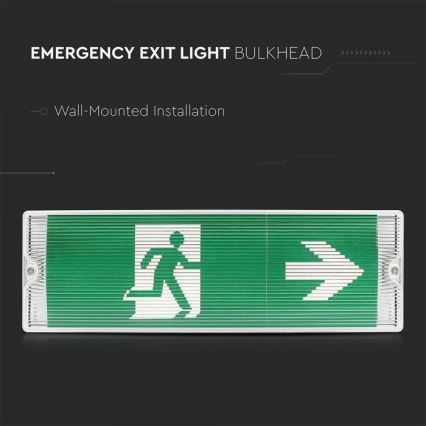 LED Panik svjetiljka EMERGENCY EXIT LED/3W/230V IP65 6000K 1200mAh