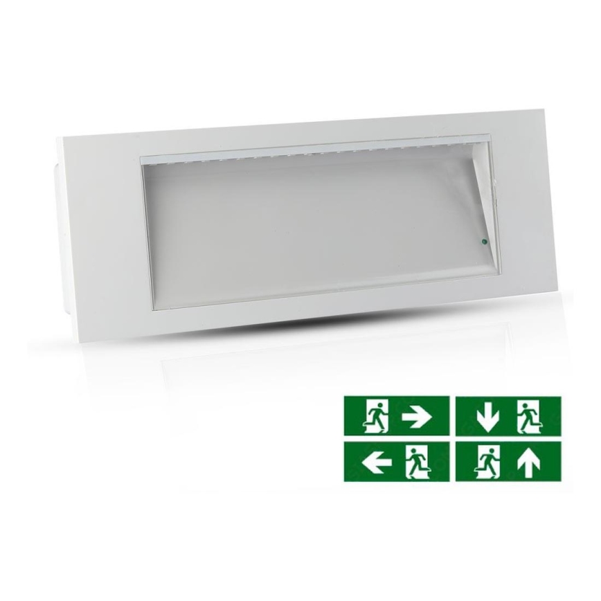 LED Panik svjetiljka EMERGENCY EXIT SAMSUNG CHIP LED/3,8W/230V 6000K