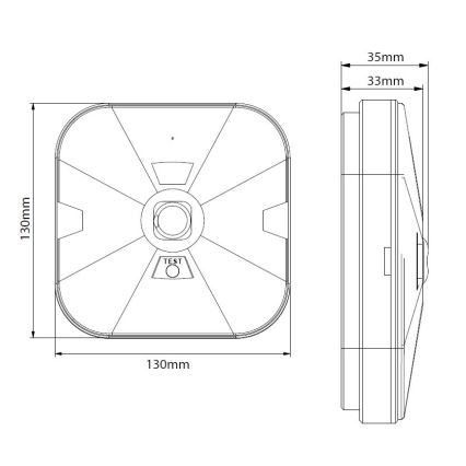 LED Panik svjetiljka GATRION LED/1W/230V 6000K IP54