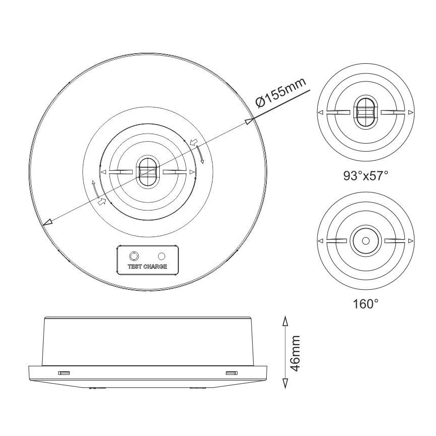 LED Panik svjetiljka LED/2W/230V 6000K IP65 3200 mAh