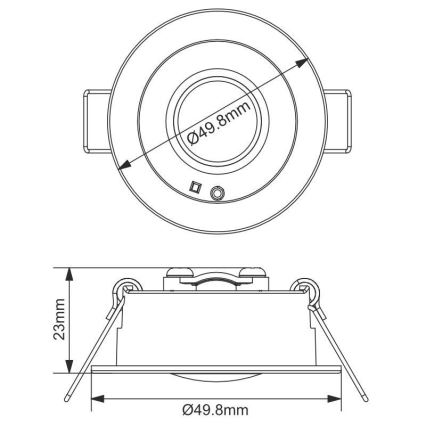 LED Panik ugradbena svjetiljka LED/1,2W/230V 6000K