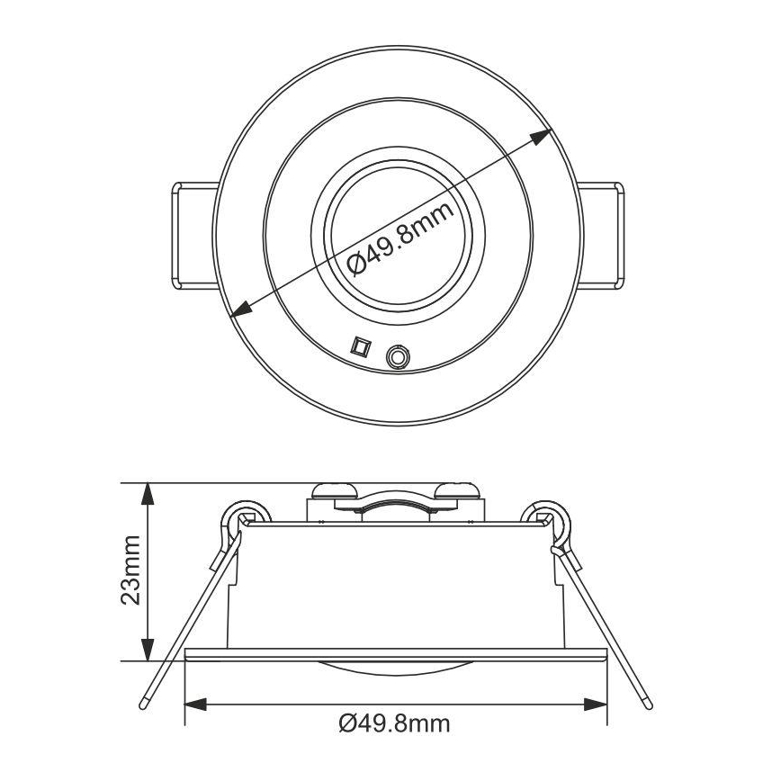 LED Panik ugradbena svjetiljka LED/1,2W/230V 6000K