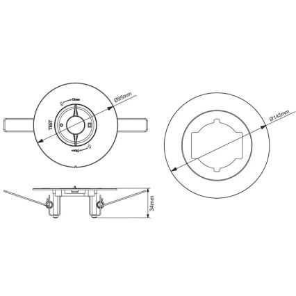 LED Panik ugradbena svjetiljka LED/2W/230V 6000K