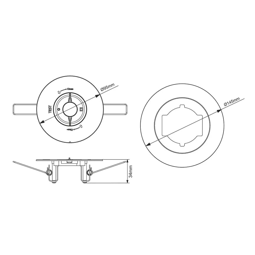 LED Panik ugradbena svjetiljka LED/2W/230V 6000K