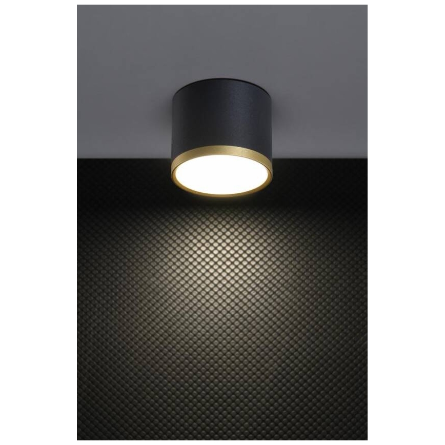 LED plafonjera TUBA LED/9W/230V crna/zlatna