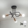 LED plafonska svjetiljka OXFORD 3xE27/15W/230V crna