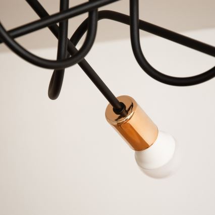 LED plafonska svjetiljka OXFORD 3xE27/15W/230V crna