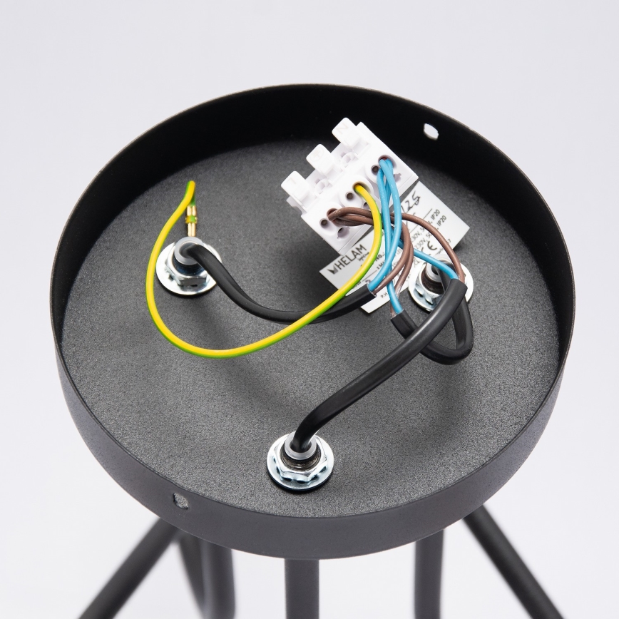 LED plafonska svjetiljka OXFORD 3xE27/15W/230V crna