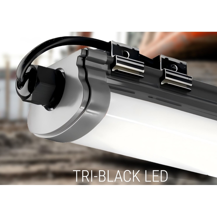 LED Podelementna svjetiljka LED/60W/230V 6000K 120 cm IP65 crna