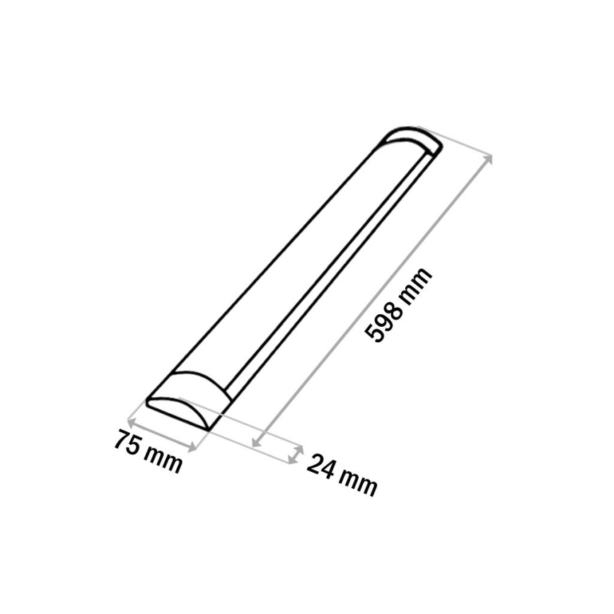 LED Podelementna svjetiljka QTEC LED/18W/230V 60 cm crna