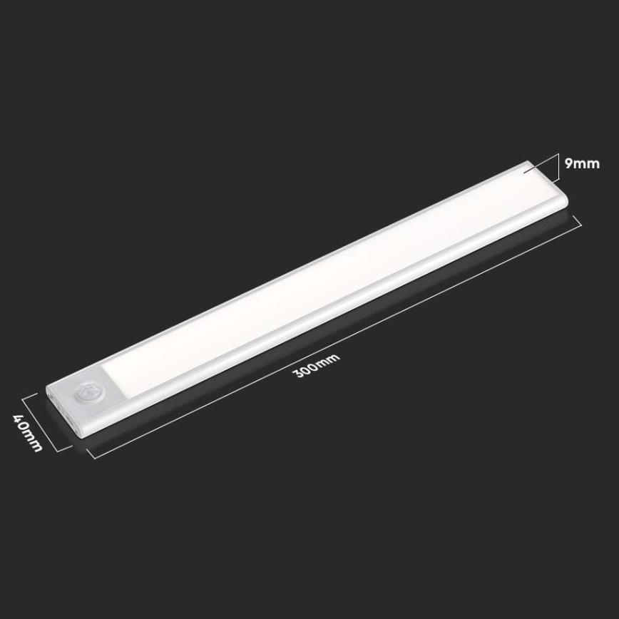 LED Podelementna svjetiljka sa senzorom LED/1,5W/5V 1500 mAh 3000K