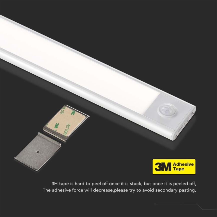 LED Podelementna svjetiljka sa senzorom LED/2,5W/5V 4000K 3000 mAh