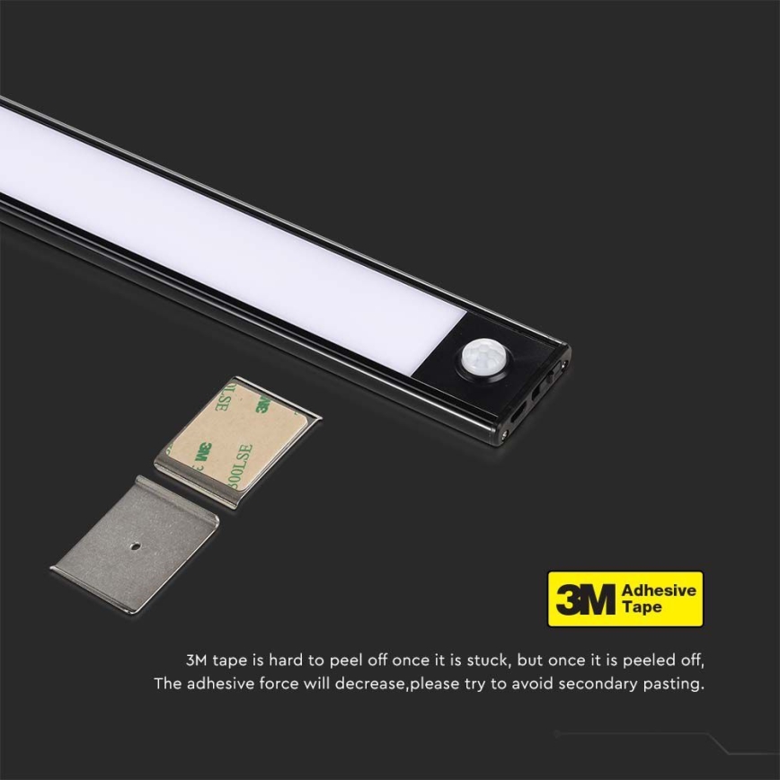 LED Podelementna svjetiljka sa senzorom LED/2W/5V 2200 mAh 3000K