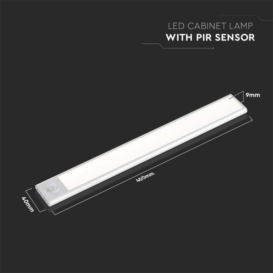 LED Podelementna svjetiljka sa senzorom LED/2W/5V 3000K 2200 mAh