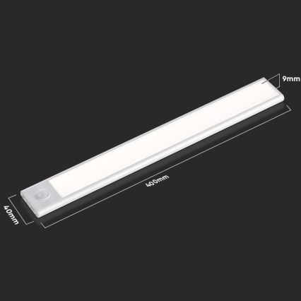 LED Podelementna svjetiljka sa senzorom LED/2W/5V 4000K 2200 mAh