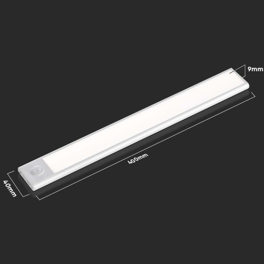 LED Podelementna svjetiljka sa senzorom LED/2W/5V 4000K 2200 mAh