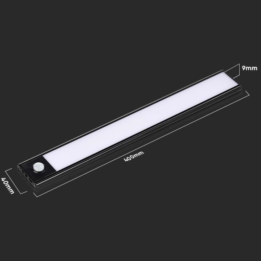 LED Podelementna svjetiljka sa senzorom LED/2W/5V 4000K 2200 mAh