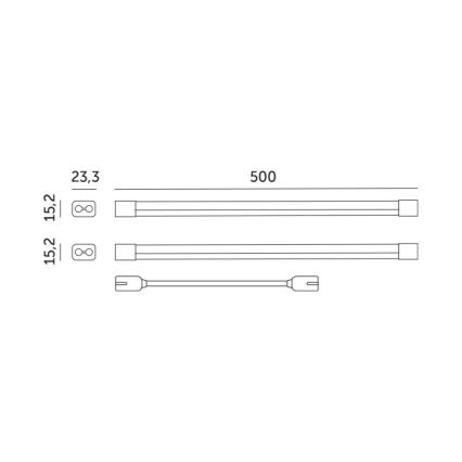 LED Podelementna svjetiljka za uzgoj biljaka GROWLY 2xLED/8,5W/230V bijela