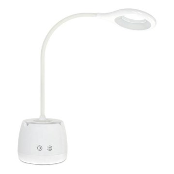 LED Podesiva fleksibilna punjiva stolna lampa LUSIA LED/5W/5V 3000/4000K 1200 mAh bijela