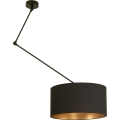 LED Podesivi luster na šipci GORTA 1xE27/60W/230V crna/zlatna