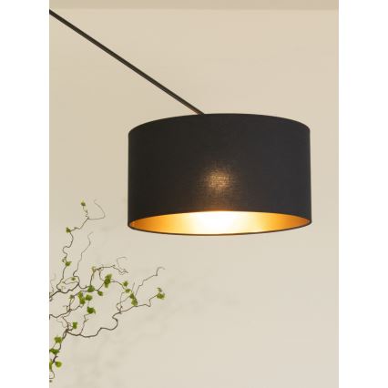 LED Podesivi luster na šipci GORTA 1xE27/60W/230V crna/zlatna